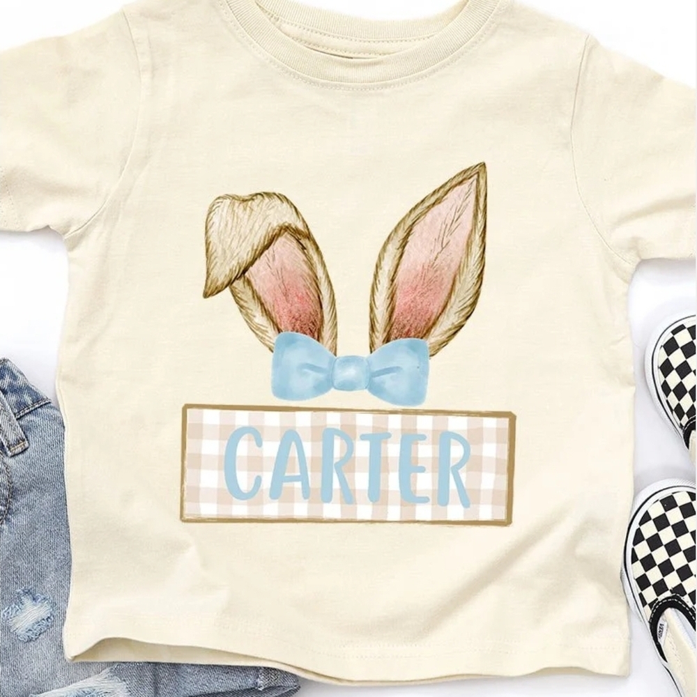 KIDS PERSONALIZED BUNNY EARS T-SHIRT